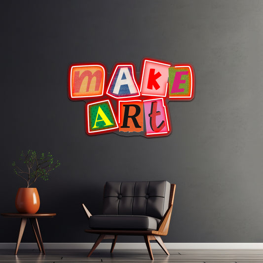 Make Art Collage Artwork Led Neon