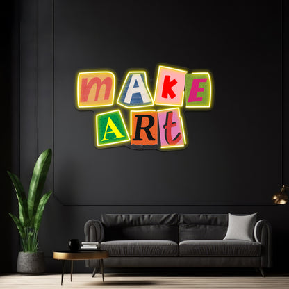 Make Art Collage Artwork Led Neon
