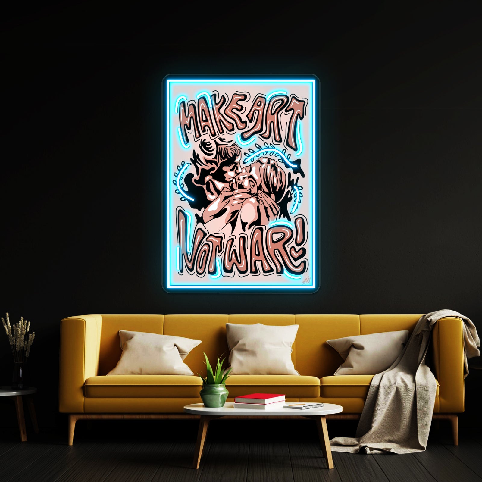 Make Art Not War Wall Artwork Neon Signs | Shineneon