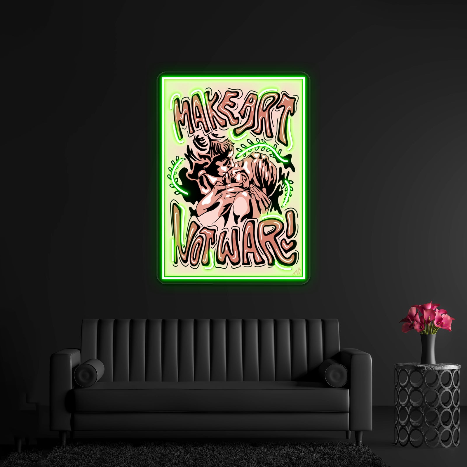 Make Art Not War Wall Artwork Neon Signs | Shineneon