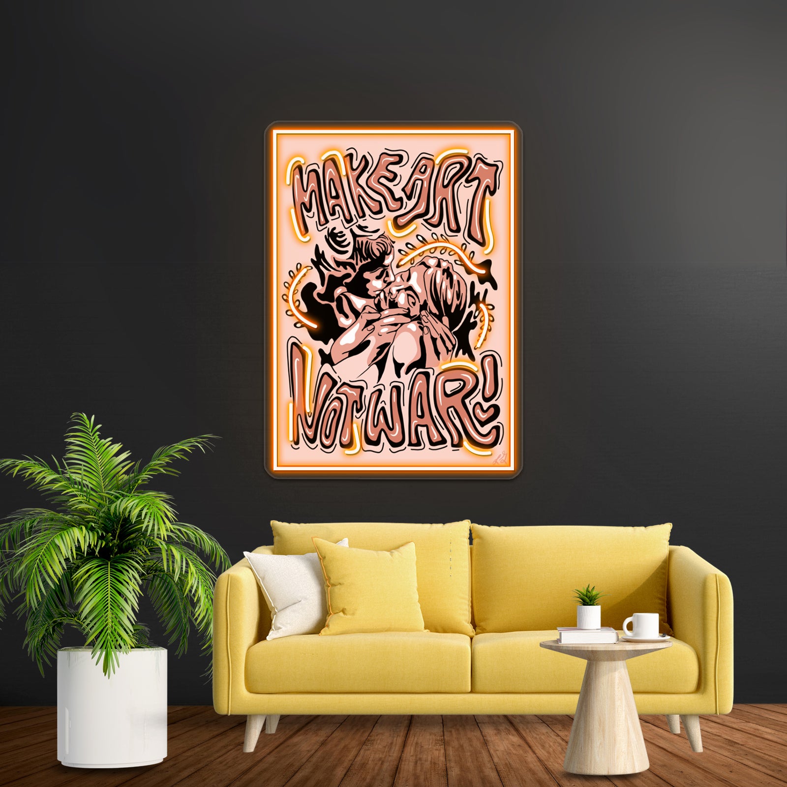 Make Art Not War Wall Artwork Neon Signs | Shineneon
