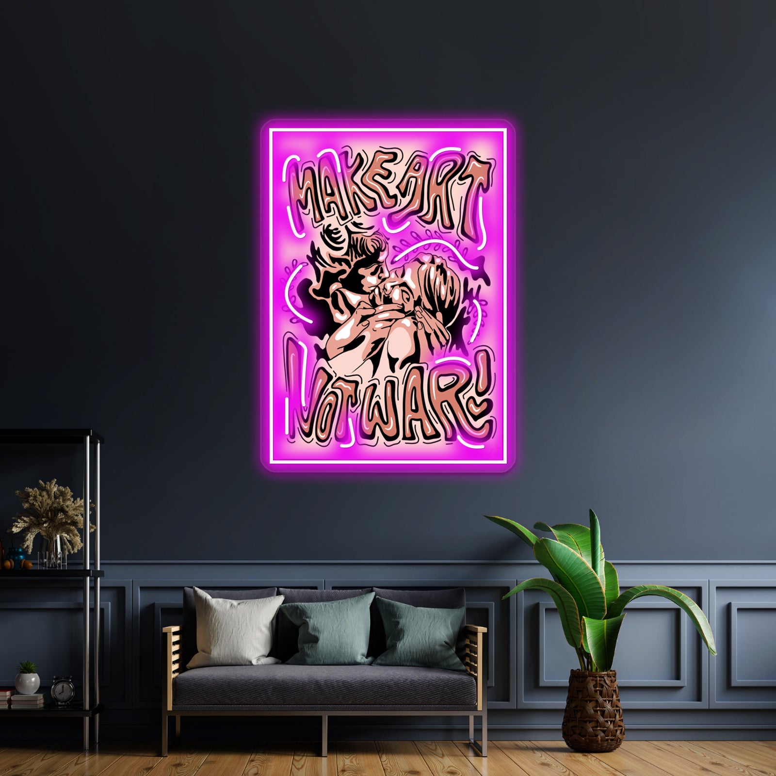 Make Art Not War Wall Artwork Neon Signs | Shineneon