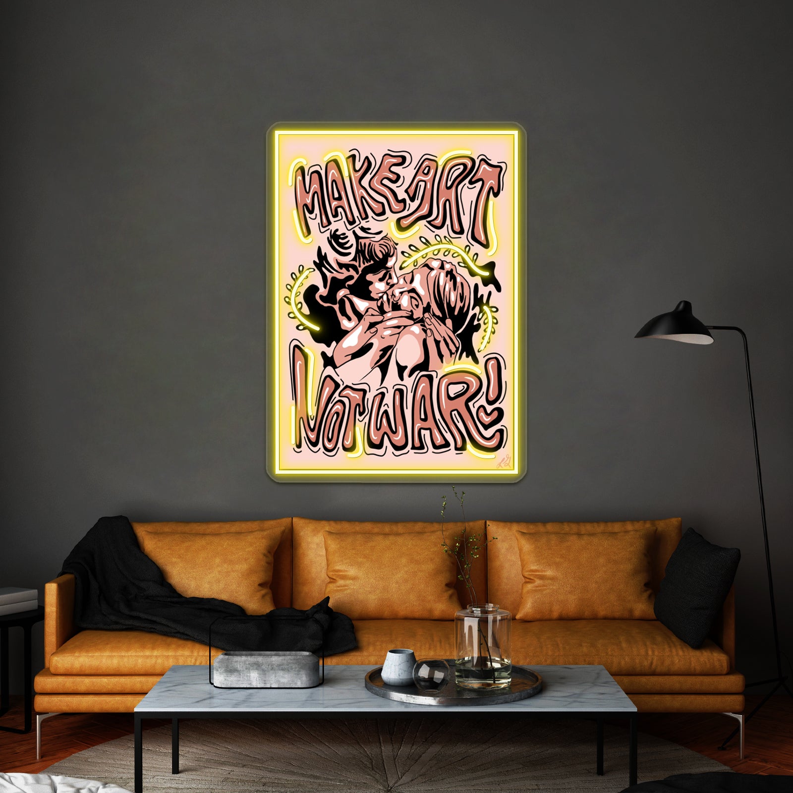 Make Art Not War Wall Artwork Neon Signs | Shineneon