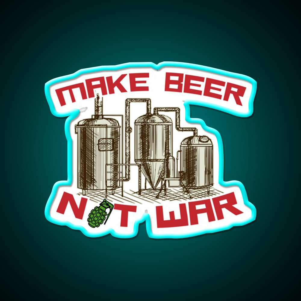 Make Beer Not War Beer Bar Decor Led Neon Sign Rgb Color - Size and dimension reference