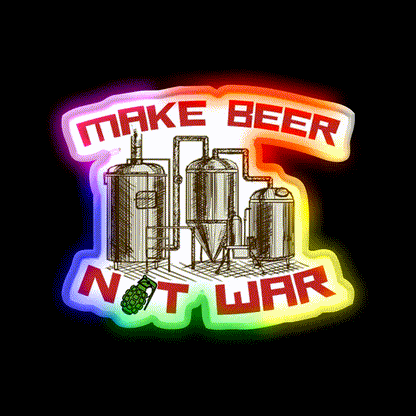 Make Beer Not War Beer Bar Decor Led Neon Sign Rgb Color - LED neon sign close-up detail
