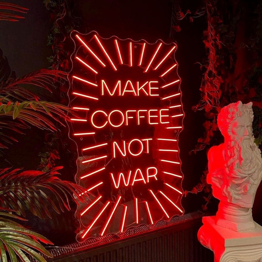 Make Coffee Not War Led Sign Business Neon Sign