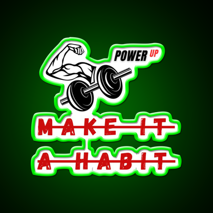 Make It A Habit Gym Fitness Led Neon Sign Rgb Color - LED neon sign view 8