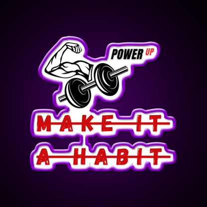 Make It A Habit Gym Fitness Led Neon Sign Rgb Color