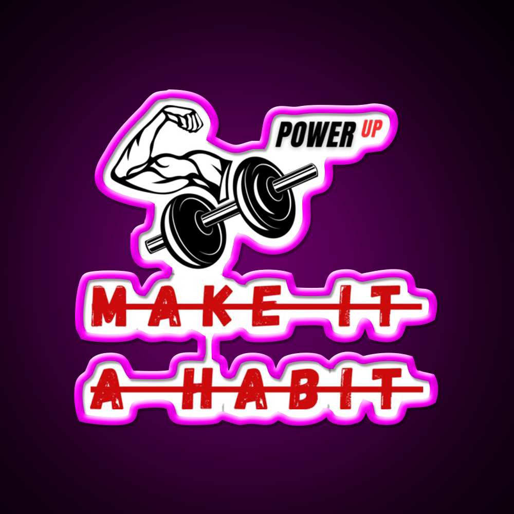 Make It A Habit Gym Fitness Led Neon Sign Rgb Color - Shineneon