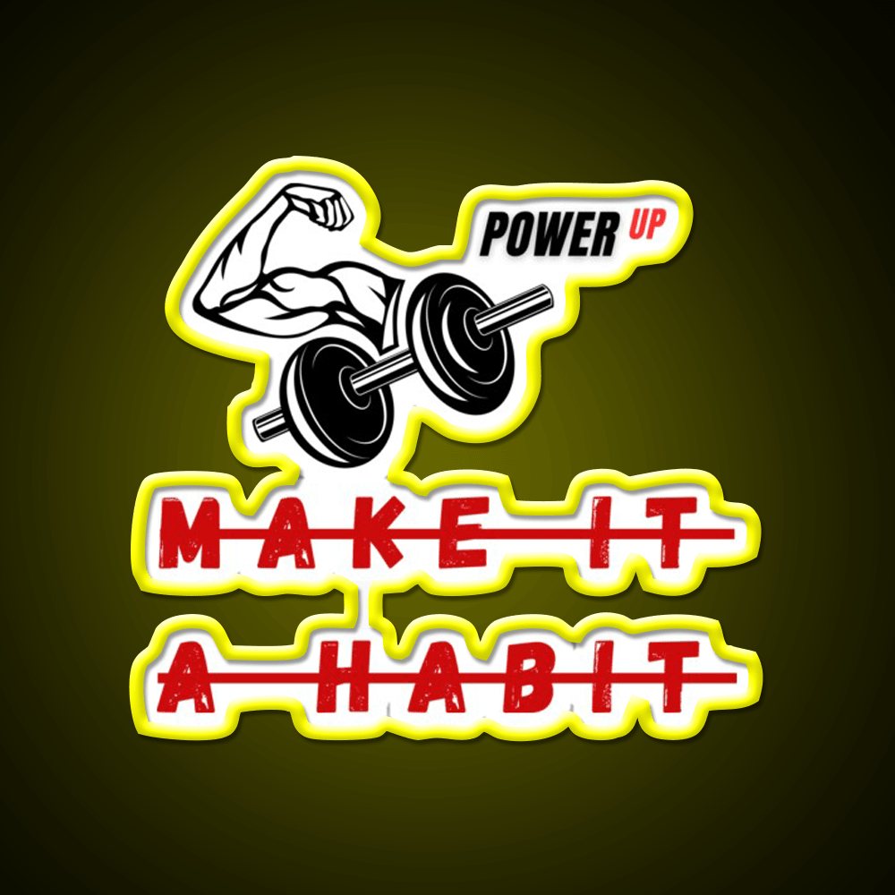 Make It A Habit Gym Fitness Led Neon Sign Rgb Color - Shineneon