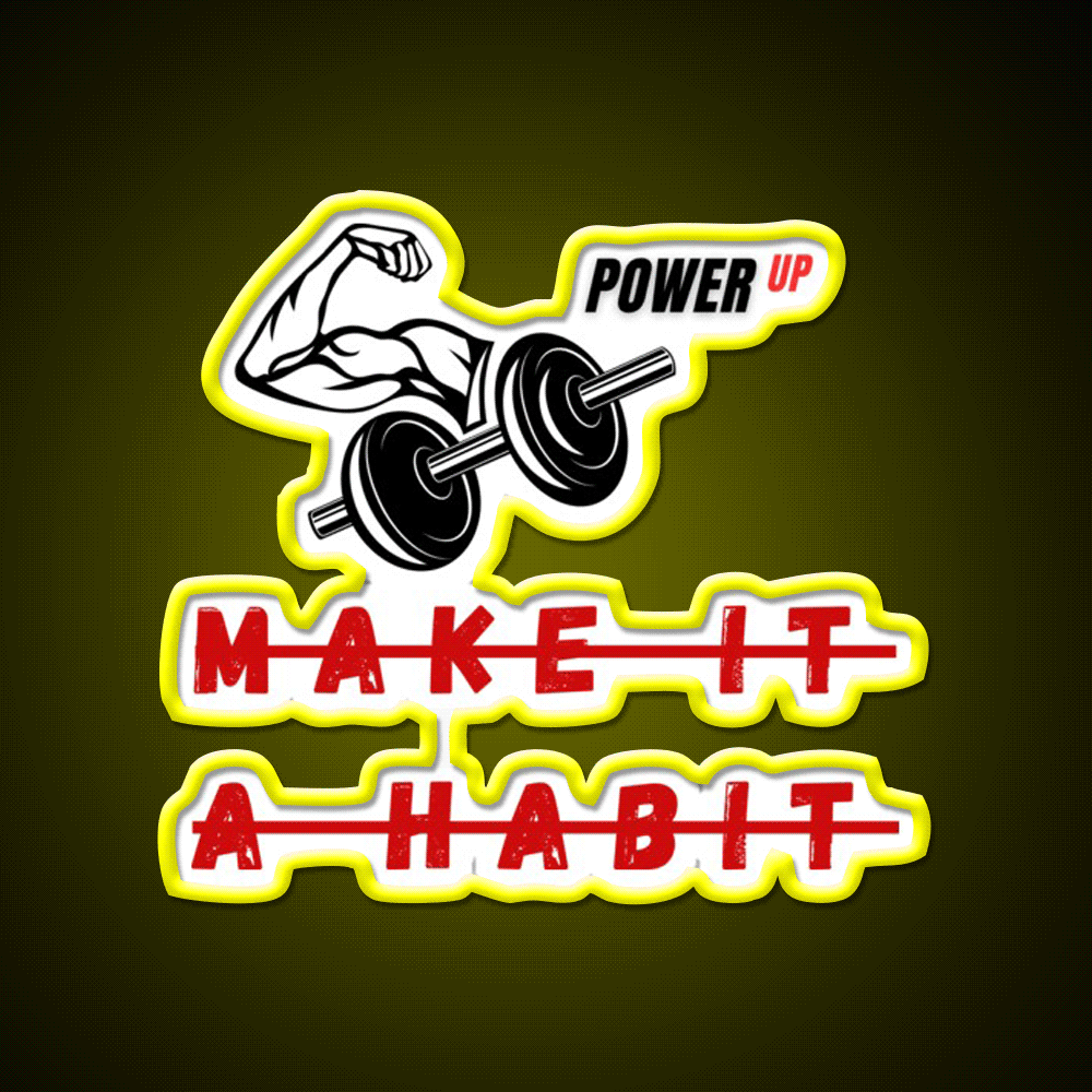 Make It A Habit Gym Fitness Led Neon Sign Rgb Color