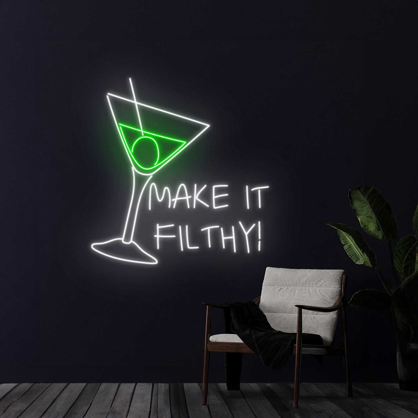 Make It Filthy Martini Led Sign