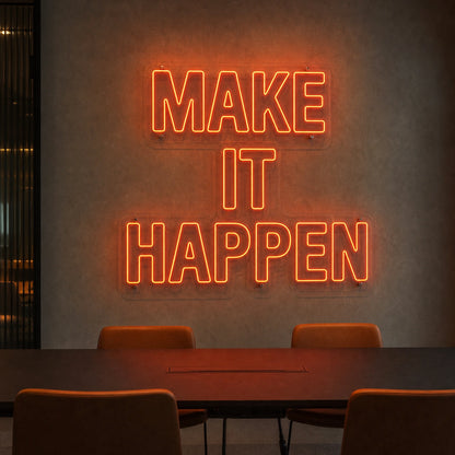 Make It Happen LED Neon Sign Garage Neon Sign high-converting product image
