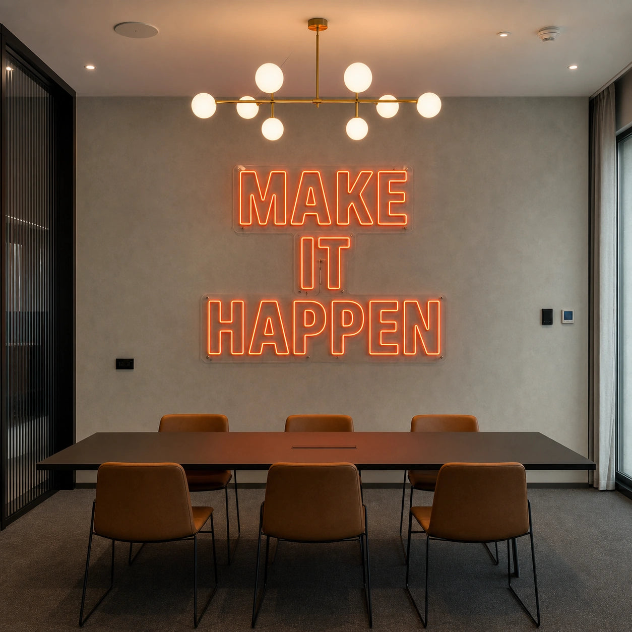 Make It Happen LED Neon Sign Garage Neon Sign size image