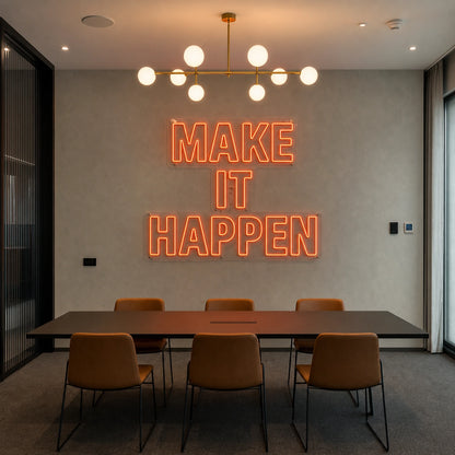 Make It Happen LED Neon Sign Garage Neon Sign size image