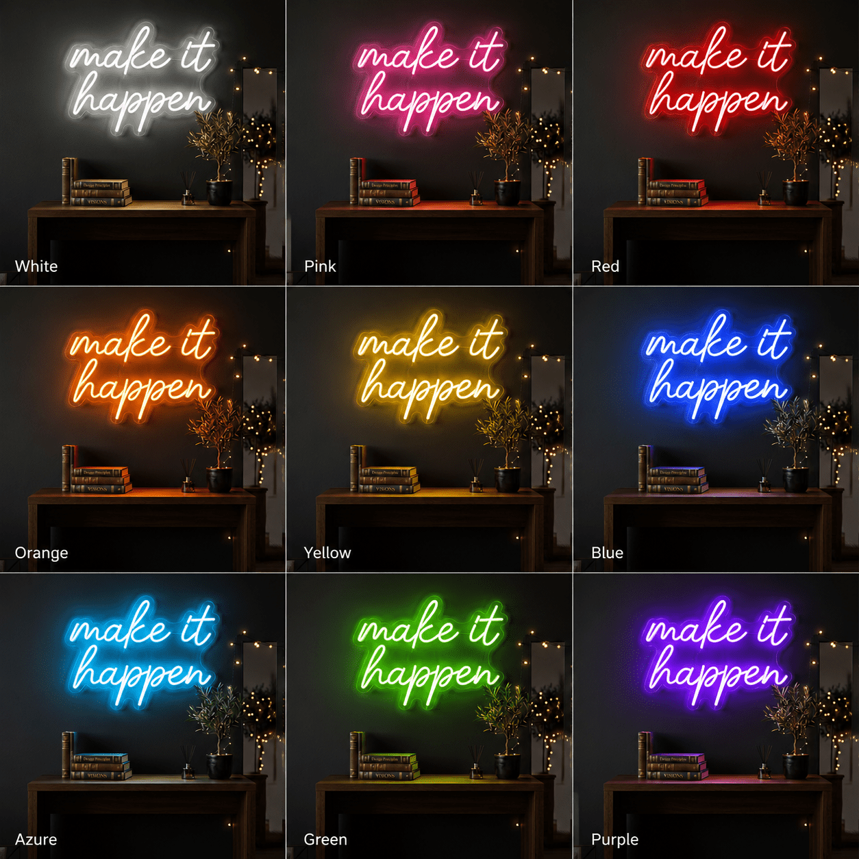 Make It Happen LED Neon Sign Wall Decor - Shineneon