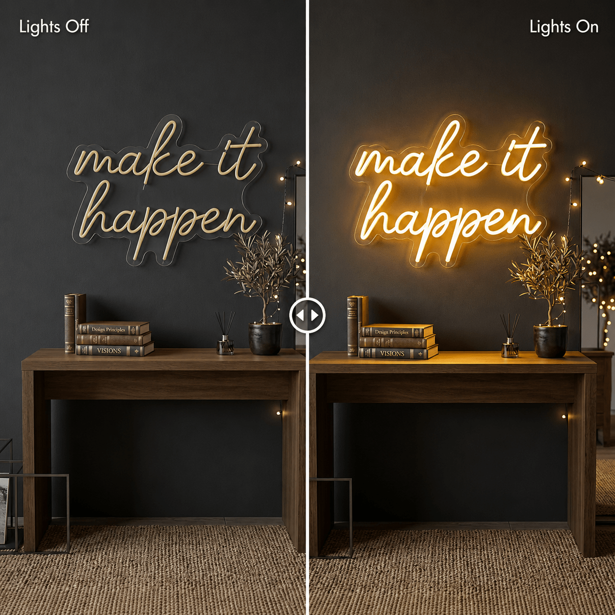 Make It Happen LED Neon Sign Wall Decor - Shineneon