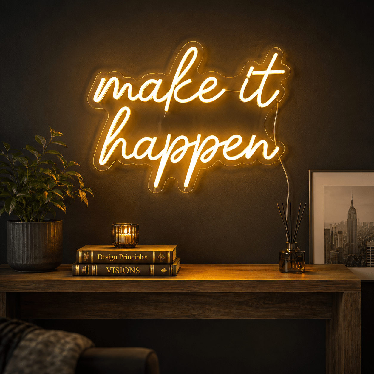 Make It Happen LED Neon Sign Wall Decor - Shineneon