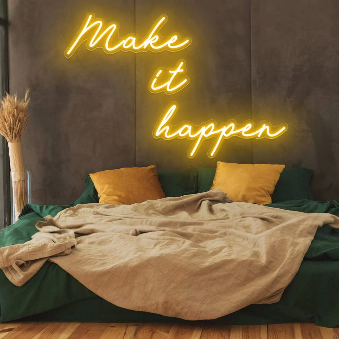 Make It Happen Led Sign Business Neon Sign Wall Decor