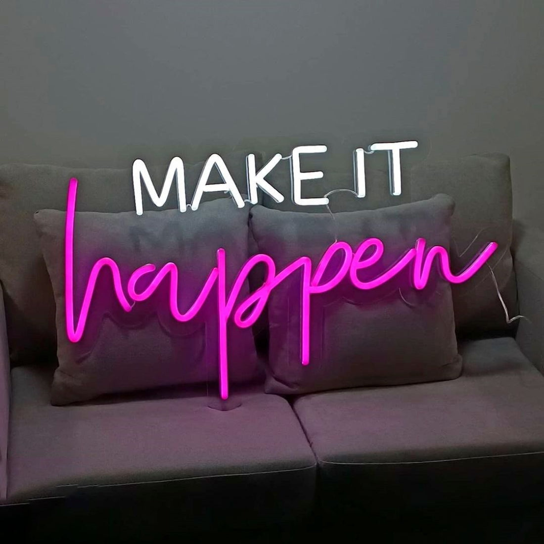 Make It Happen Led Sign Business Neon Signs Wall Art