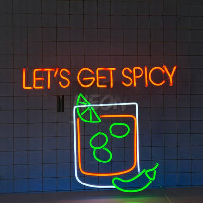 Make It Spicy Margarita Led Neon Sign | Shineneon
