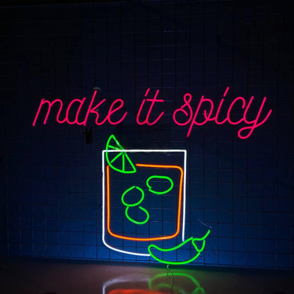 Make It Spicy Margarita Led Neon Sign Event Party Decor | Shineneon