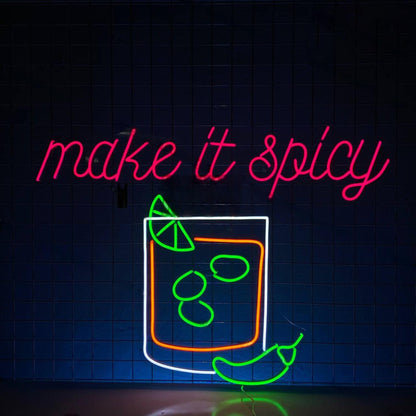 Make It Spicy Margarita Neon Wall Sign | Shineneon
