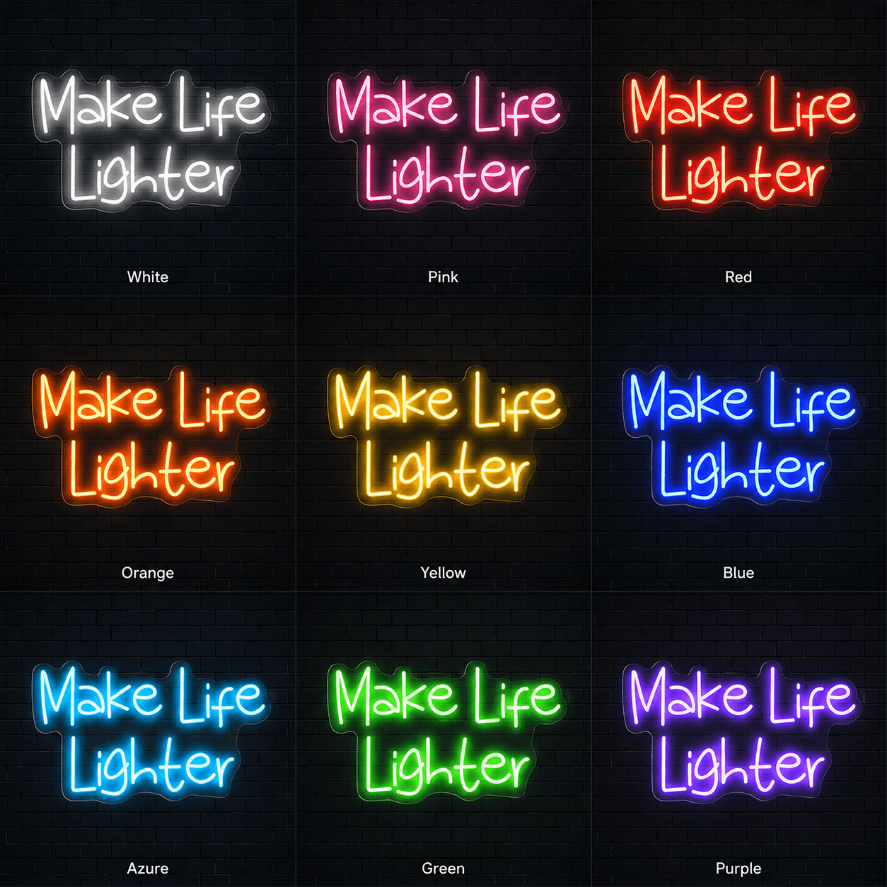 Make Life Lighter Are Wall Decor LED Neon Sign - Shineneon