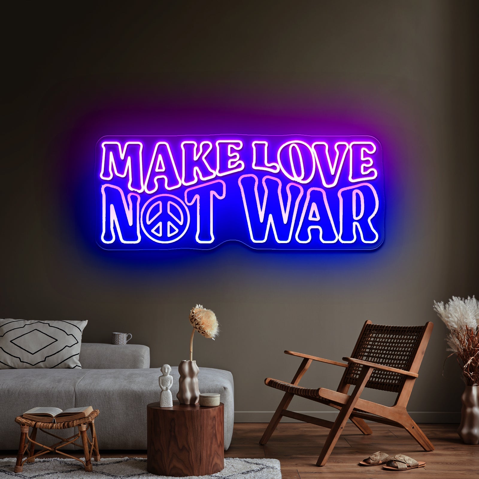 Make Love Not War Led Neon Signs Wall Art - Shineneon