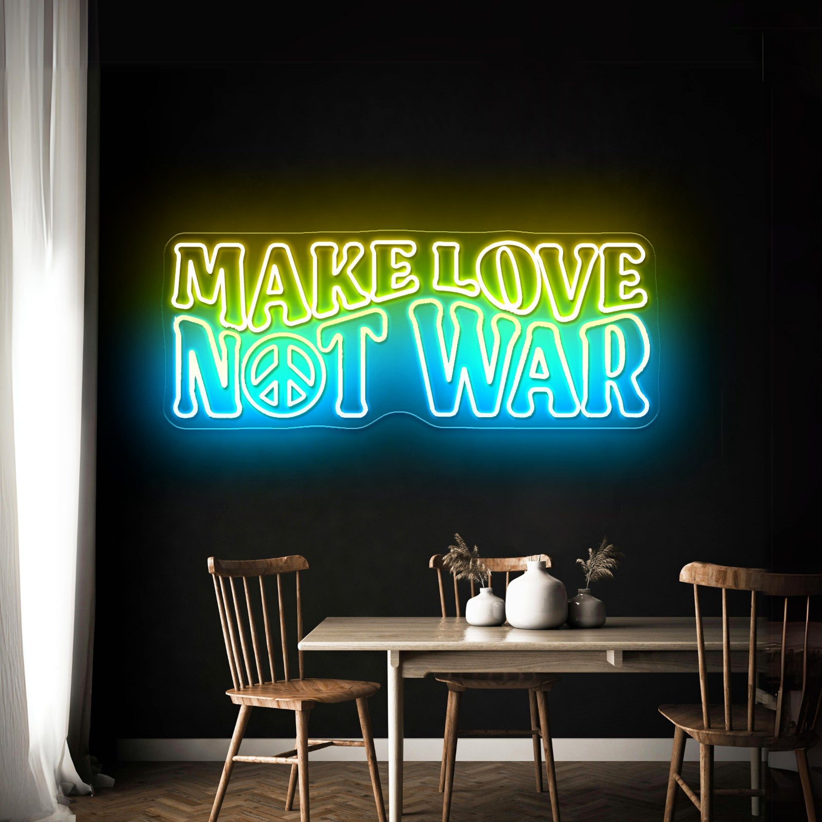 Make Love Not War Led Neon Signs Wall Art - Shineneon