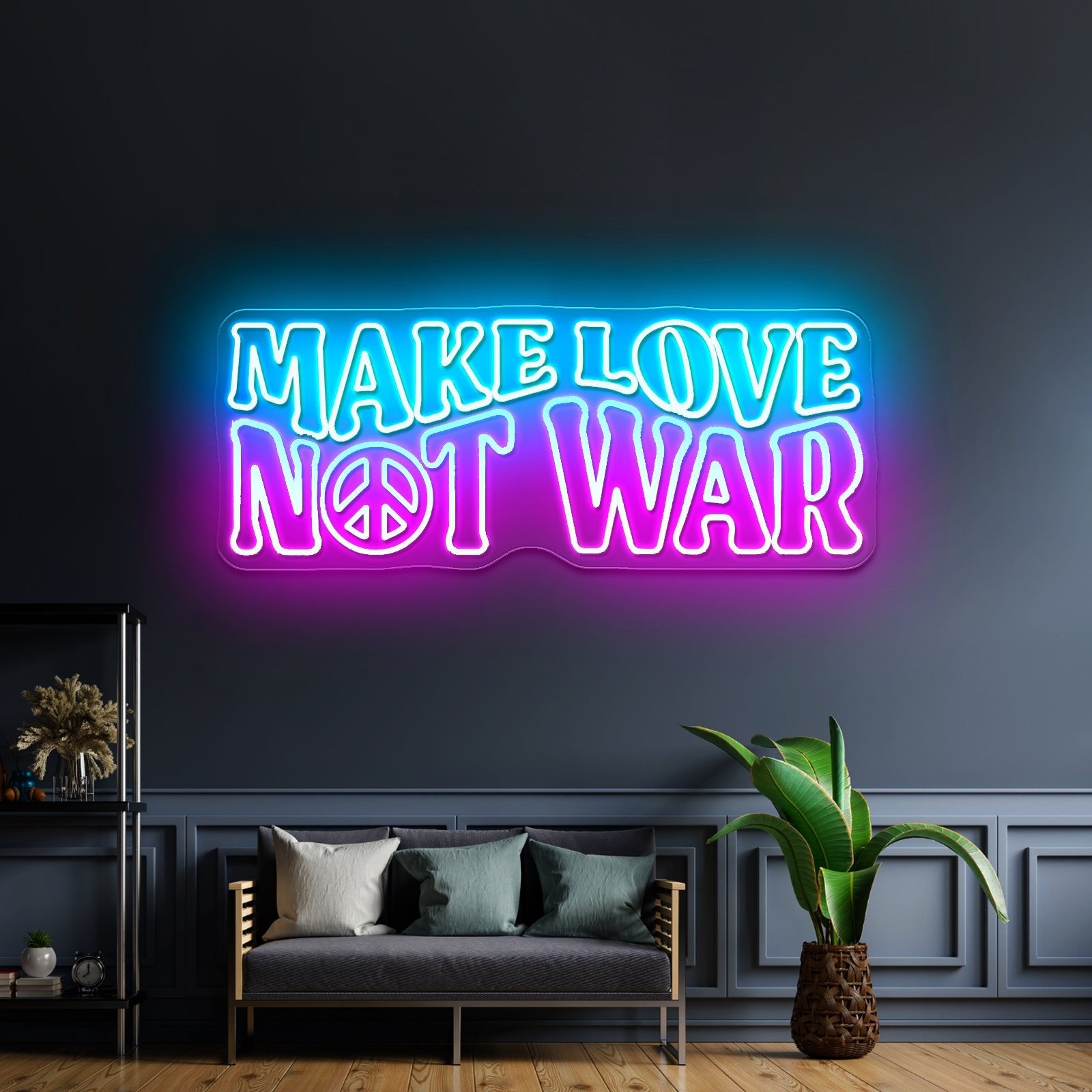 Make Love Not War Led Neon Signs Wall Art - Shineneon