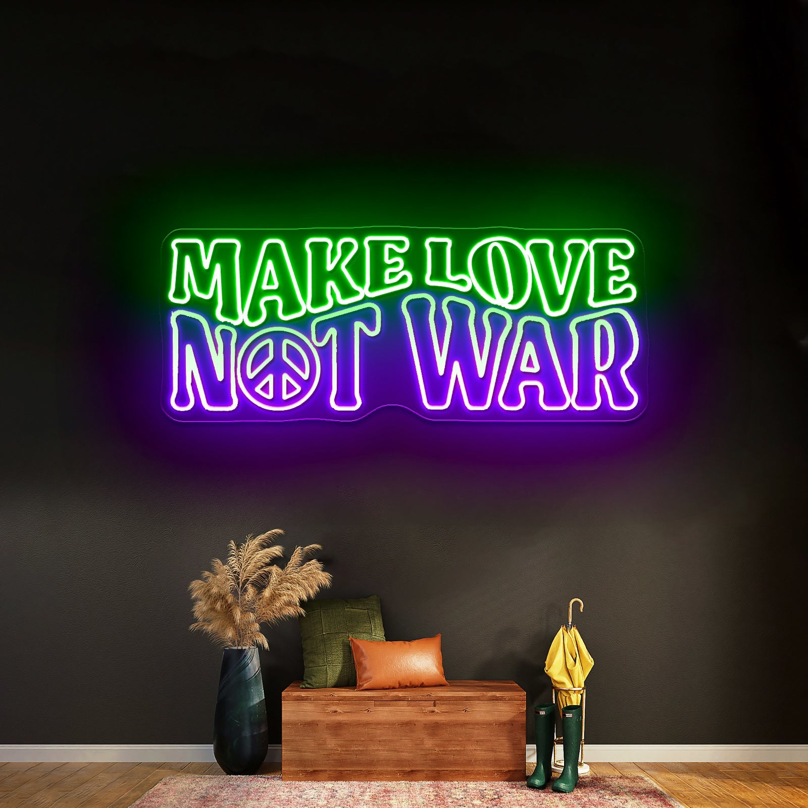 Make Love Not War Led Neon Signs Wall Art - Shineneon