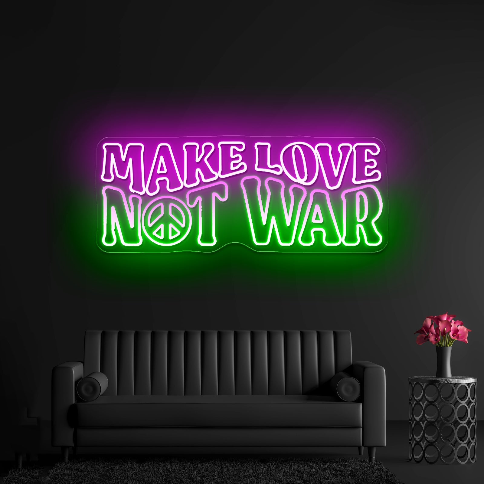 Make Love Not War Led Neon Signs Wall Art - Shineneon