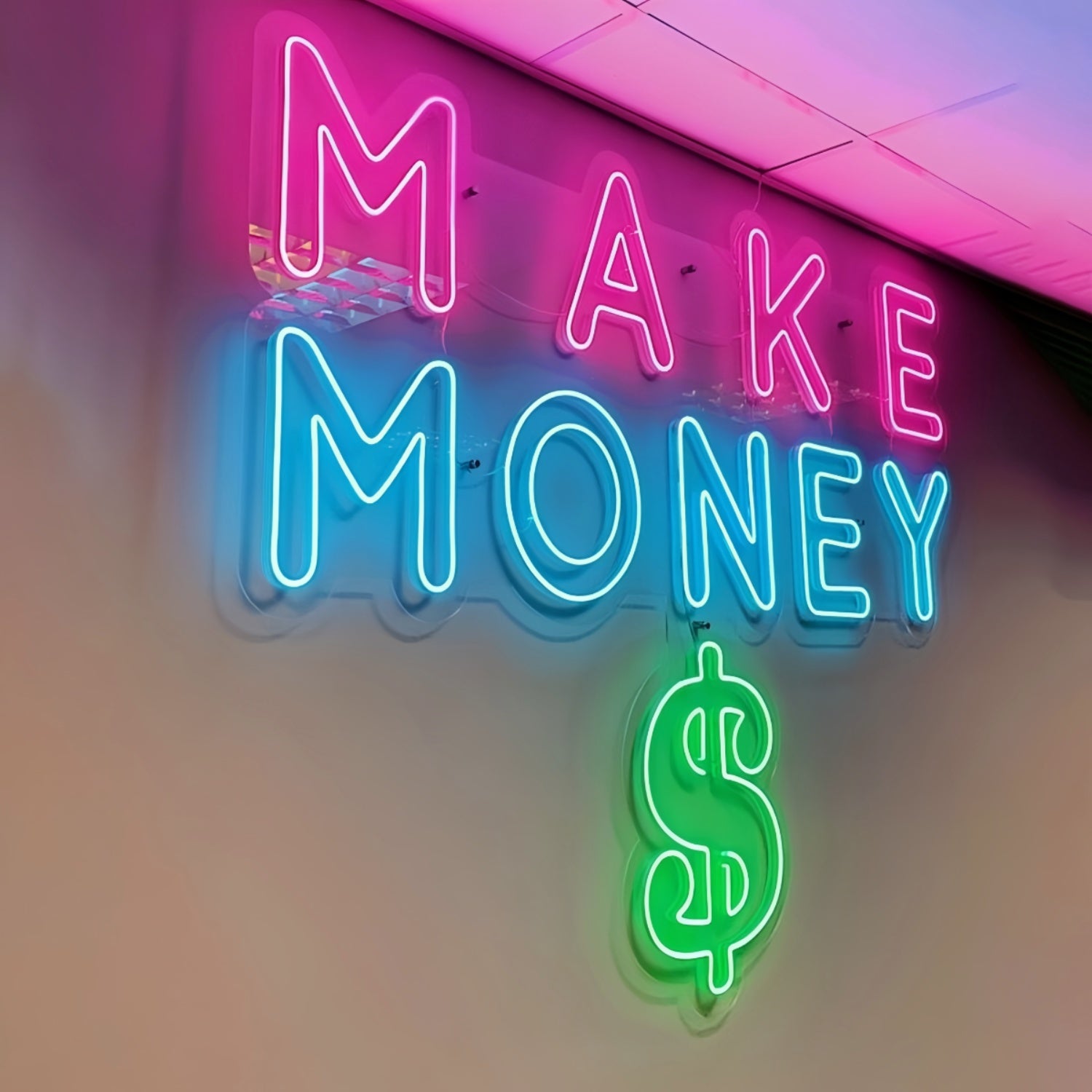 Make Money Dollar Led Neon Sign Shine Bright With Prosperity | Shineneon