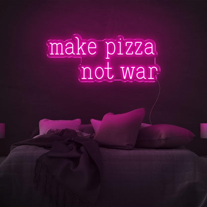 Make Pizza Not War Green Led Neon Sign For Bedroom Wall Decor | Shineneon