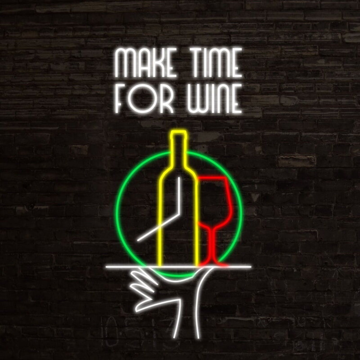 Make Time Fwine Led Neon Sign For Wine Lovers | Shineneon