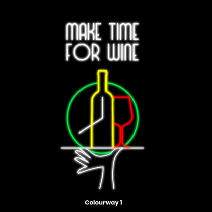 Make Time Fwine Led Neon Sign For Wine Lovers | Shineneon