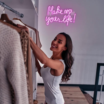 Make Up Your Life Led Neon Sign Beauty Studio Inspiration | Shineneon