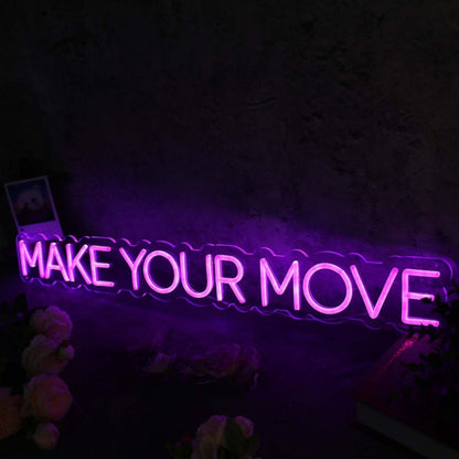 Make Your Move Purple Led Neon Sign - Shineneon
