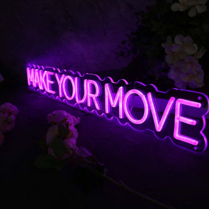 Make Your Move Purple Led Neon Sign - Shineneon