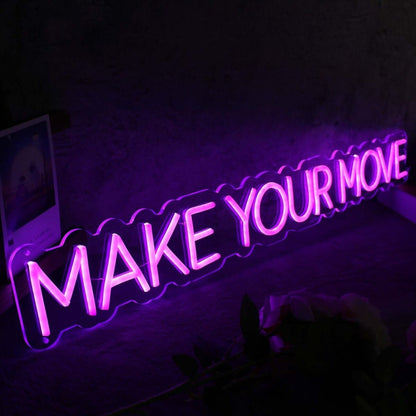 Make Your Move Purple Led Neon Sign - Shineneon
