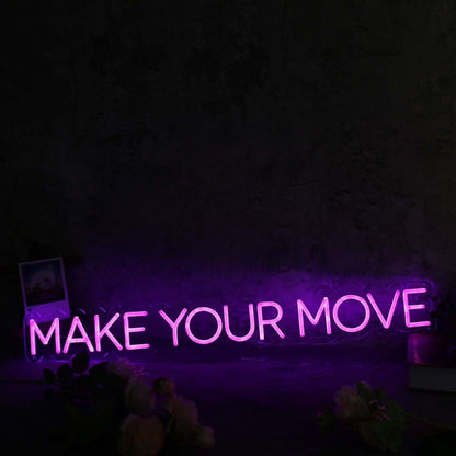Make Your Move Purple Led Neon Sign - Shineneon