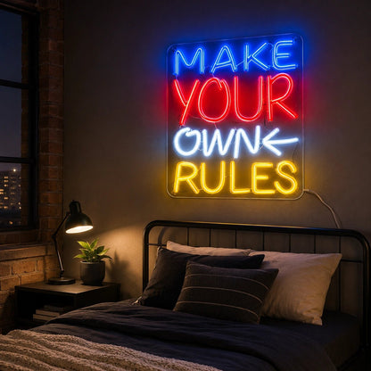 Make Your Own Rules LED Neon Sign - Shineneon