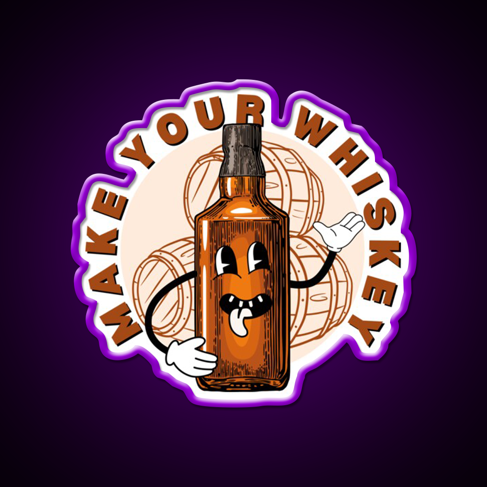 Make Your Whiskey Drink Bar Led Neon Sign Rgb Color