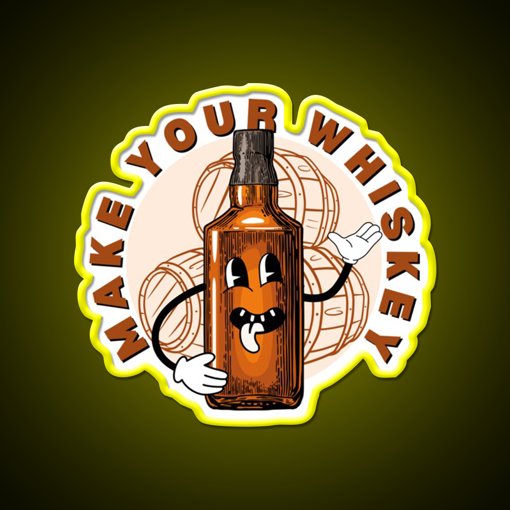 Make Your Whiskey Drink Bar Led Neon Sign Rgb Color