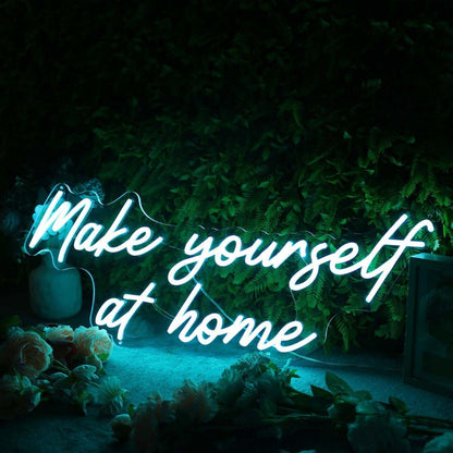 Make Yourself At Home Blue Led Neon Sign - Shineneon