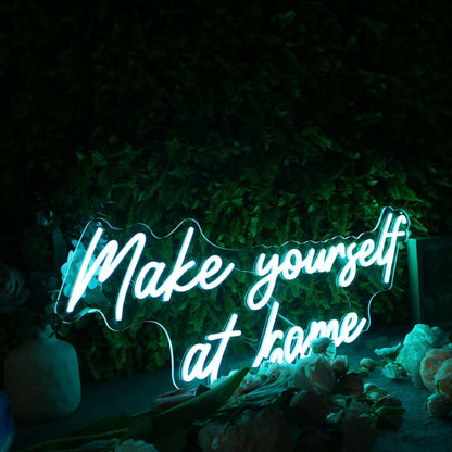 Make Yourself At Home Blue Led Neon Sign - Shineneon