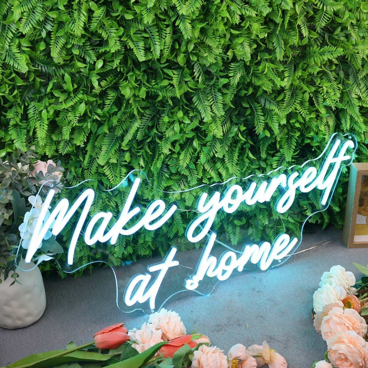 Make Yourself At Home Blue Led Neon Sign - Shineneon