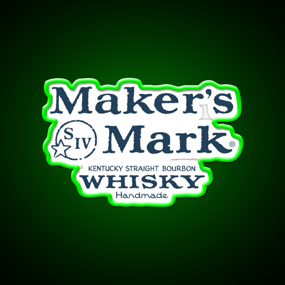 Makers Mark Bourbon Navy Whiskey Drink Bar Led Neon Sign Rgb Color