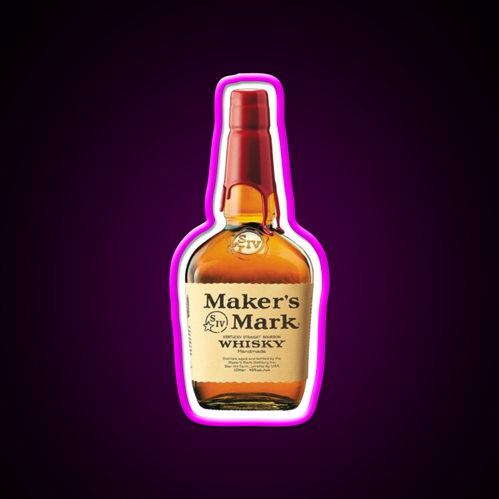 Makers Mark Whisky Drink Bar Led Neon Sign Rgb Color